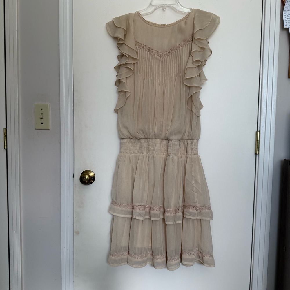 YAS beige Ruffle dress - Picture 6 of 7